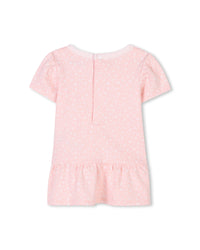 Dress and hat set with cotton logo - Veiled Rose