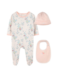 Ensemble pyjama 3 pièces avec logo en coton - Delicacy