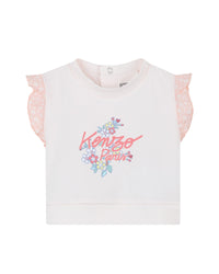 Cotton T-shirt and trousers set with logo - Delicacy