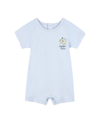 Combi-short avec logo en coton - Ciel