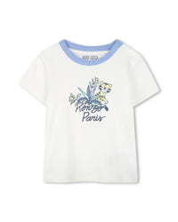 T-shirt short bob en coton - Off White