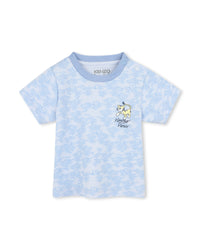 Ensemble t-shirt short avec logo en coton - Ciel