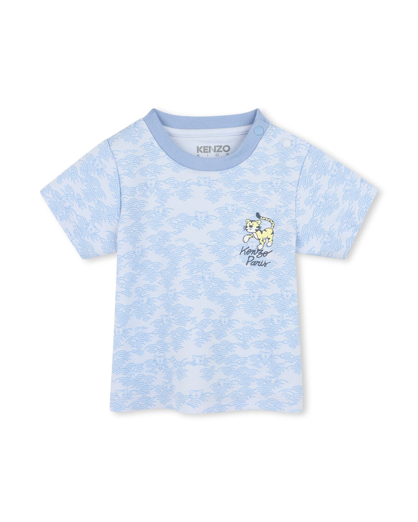 Ensemble t-shirt short avec logo en coton - Ciel