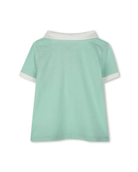 Ensemble polo et short avec logo en coton - Vert Tendre