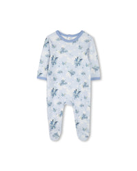 3-piece pyjama set with cotton logo - Sky