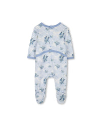 3-piece pyjama set with cotton logo - Sky