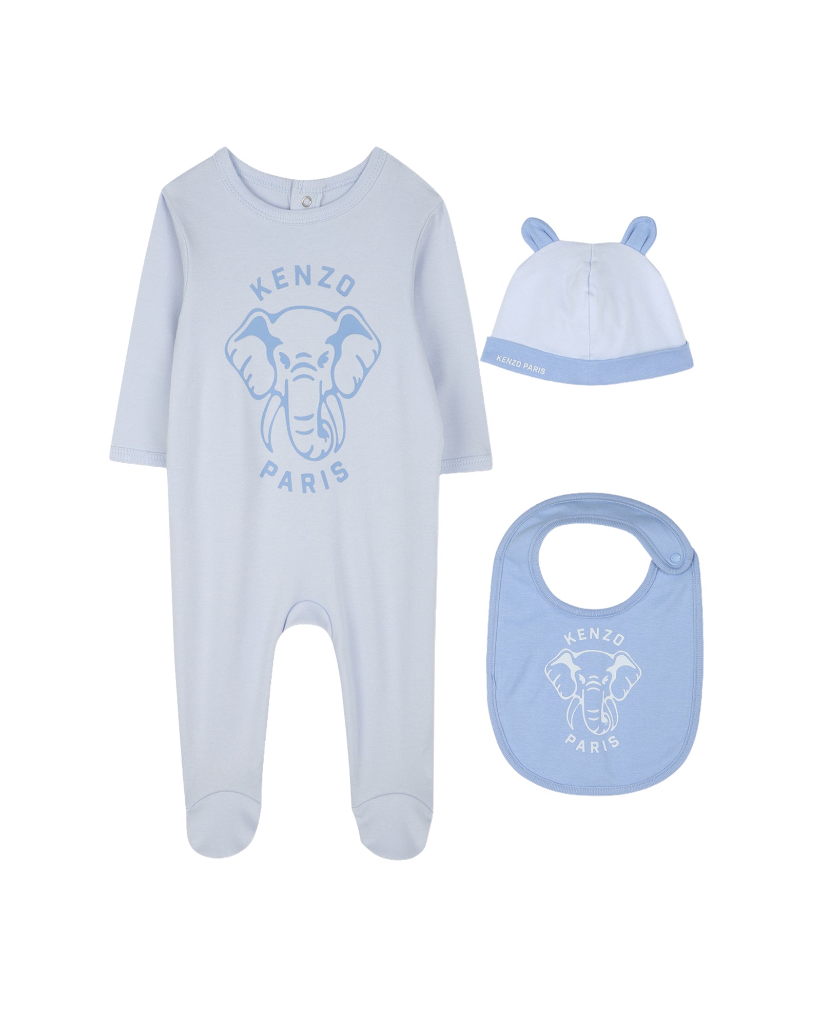 Ensemble pyjama 3 pièces avec logo en coton - Ciel