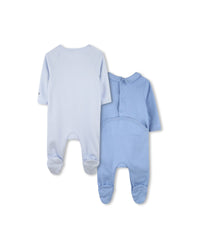 Lot de 2 pyjamas avec logo en coton - Ciel
