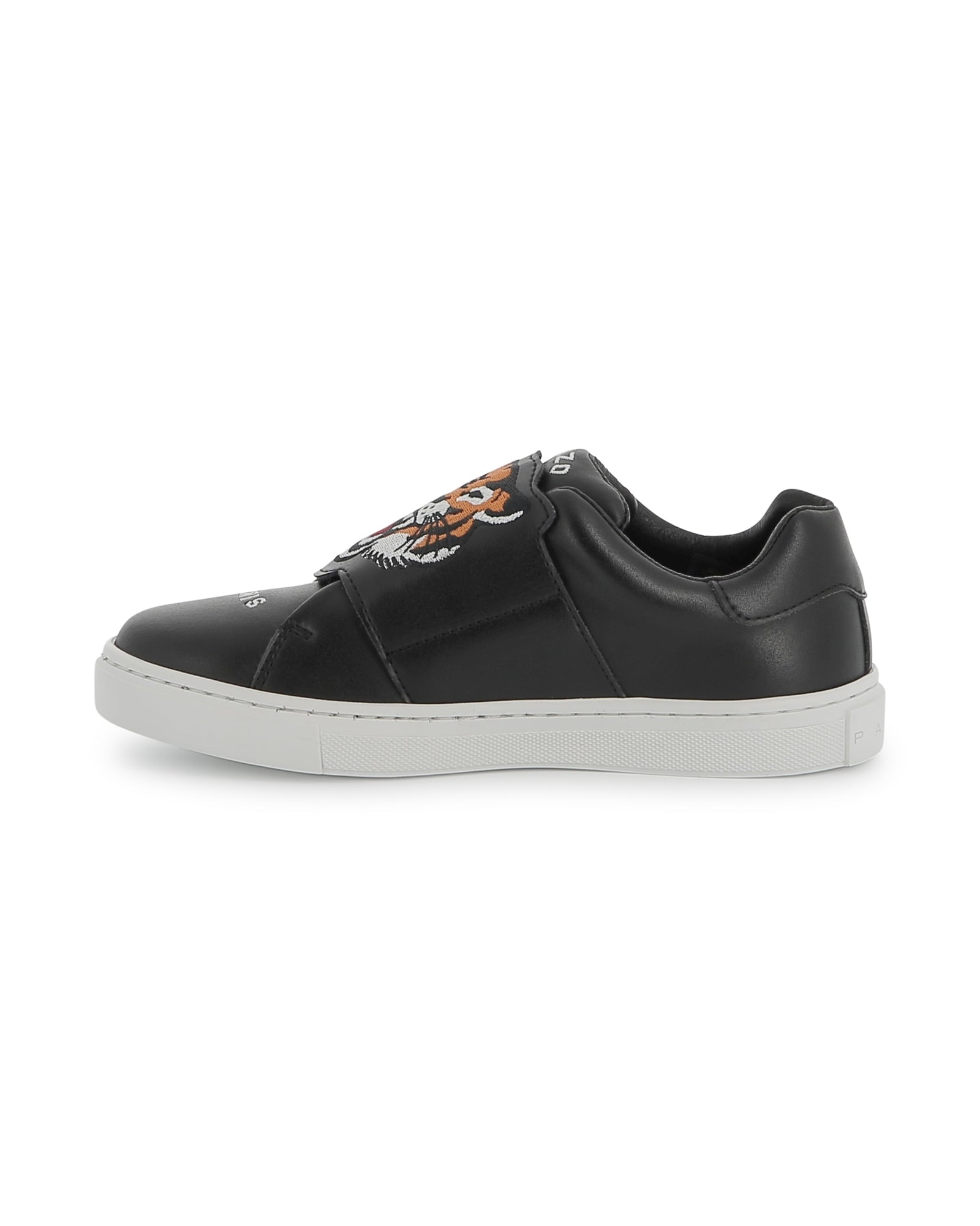 Sneakers à fermeture auto-agrippante en cuir - Slate