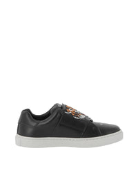 Sneakers à fermeture auto-agrippante en cuir - Slate