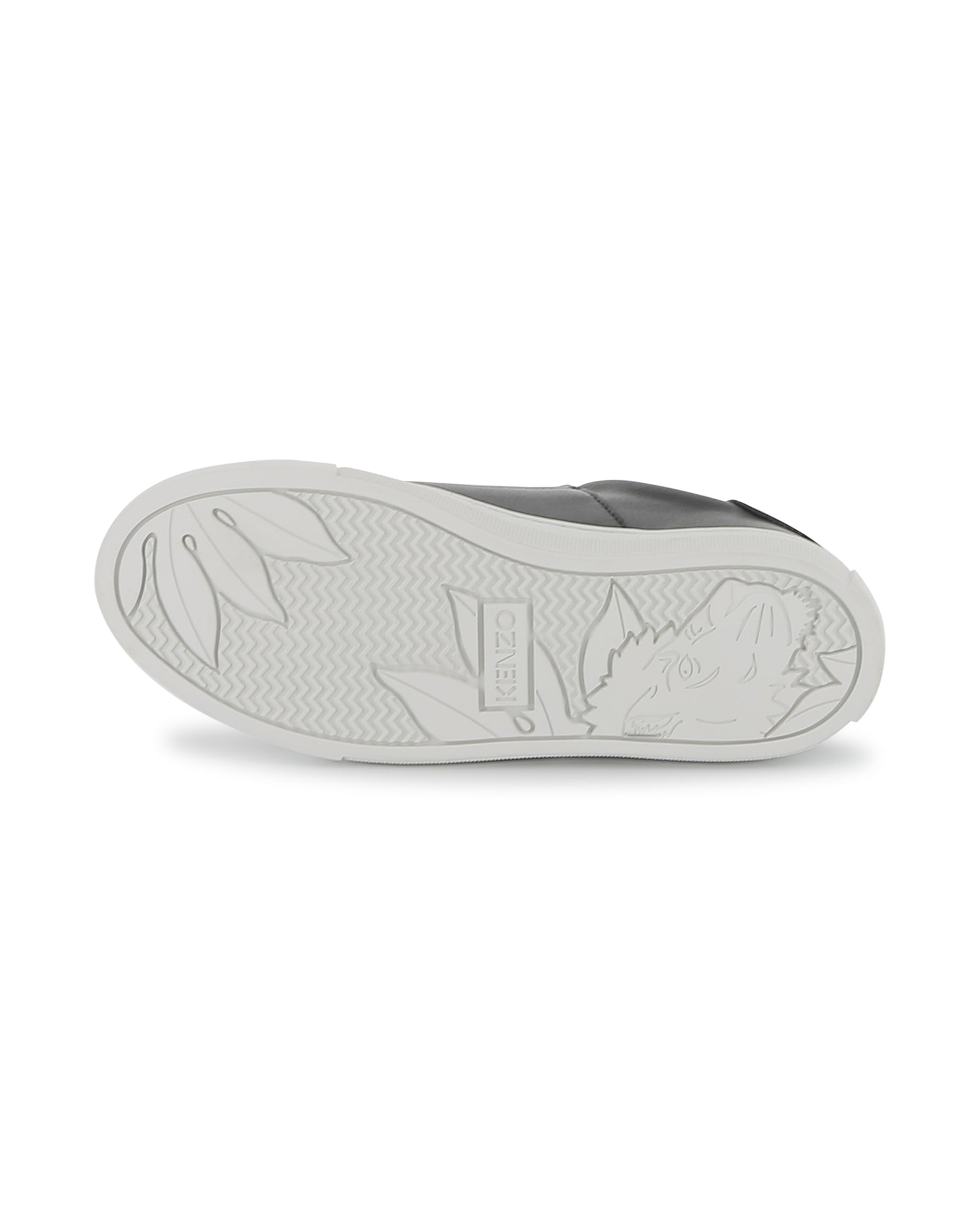 Sneakers à fermeture auto-agrippante en cuir - Slate