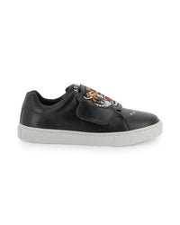 Sneakers à fermeture auto-agrippante en cuir - Slate