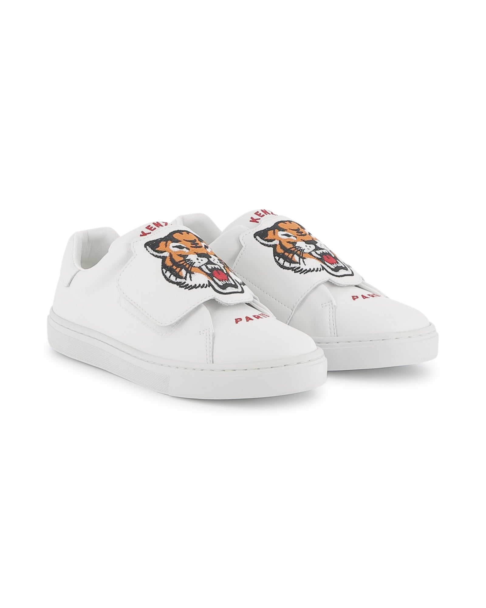 Sneakers à fermeture auto-agrippante en cuir - Off White
