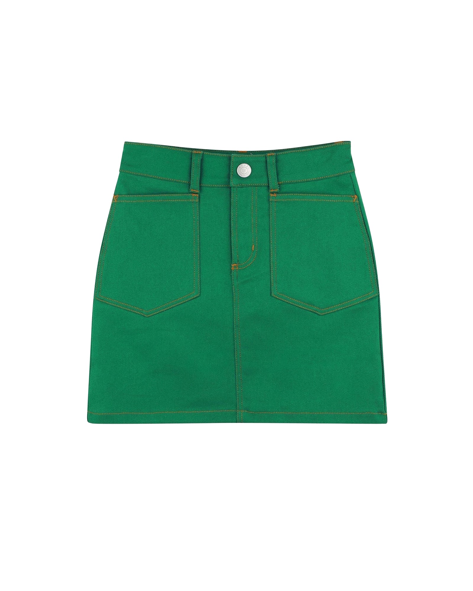 Jupe courte surpiquée en coton - Loden