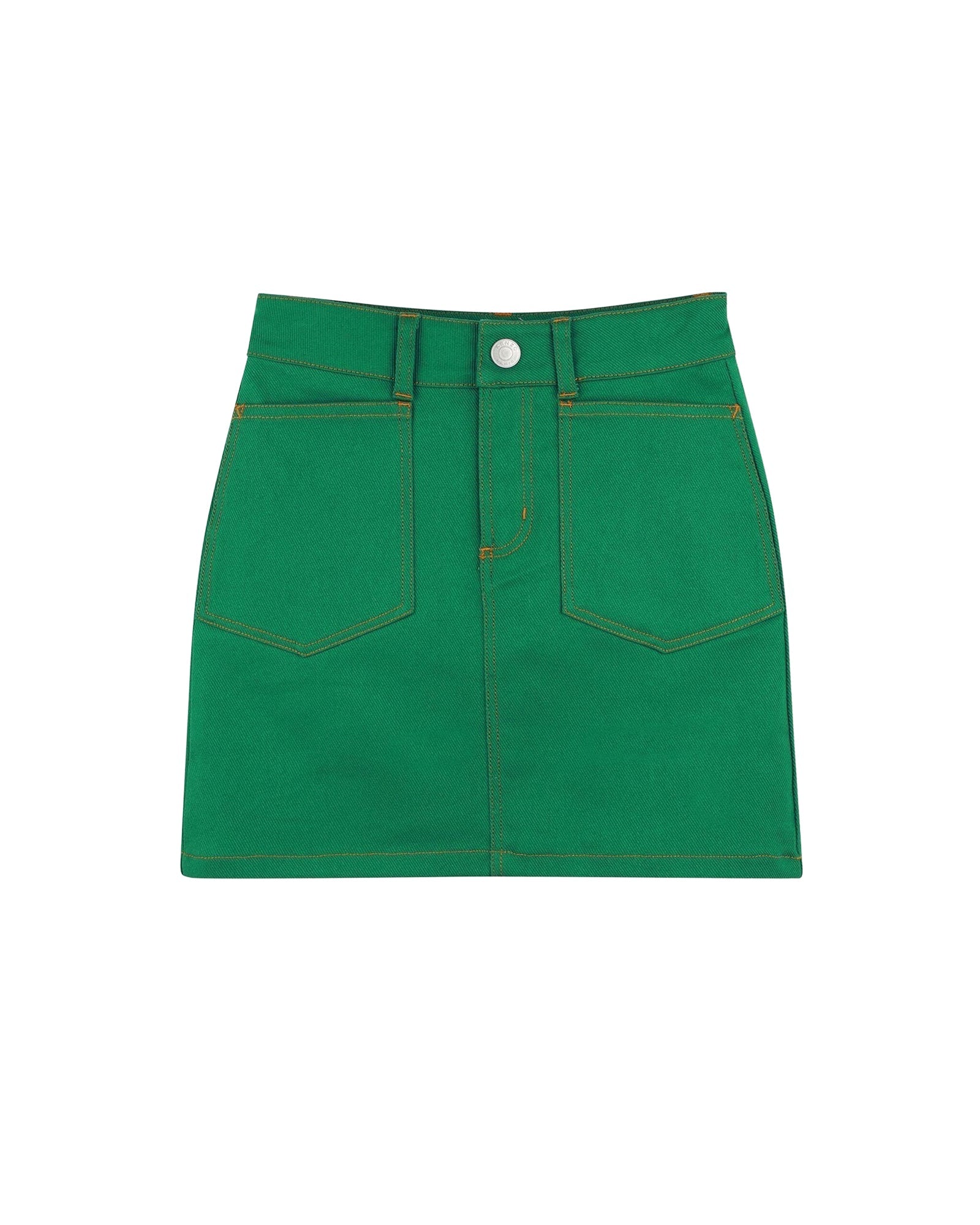 Jupe courte surpiquée en coton - Loden