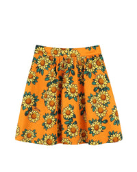 Cotton print skirt - Orange