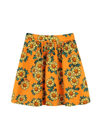 Jupe à imprimé en coton - Orange