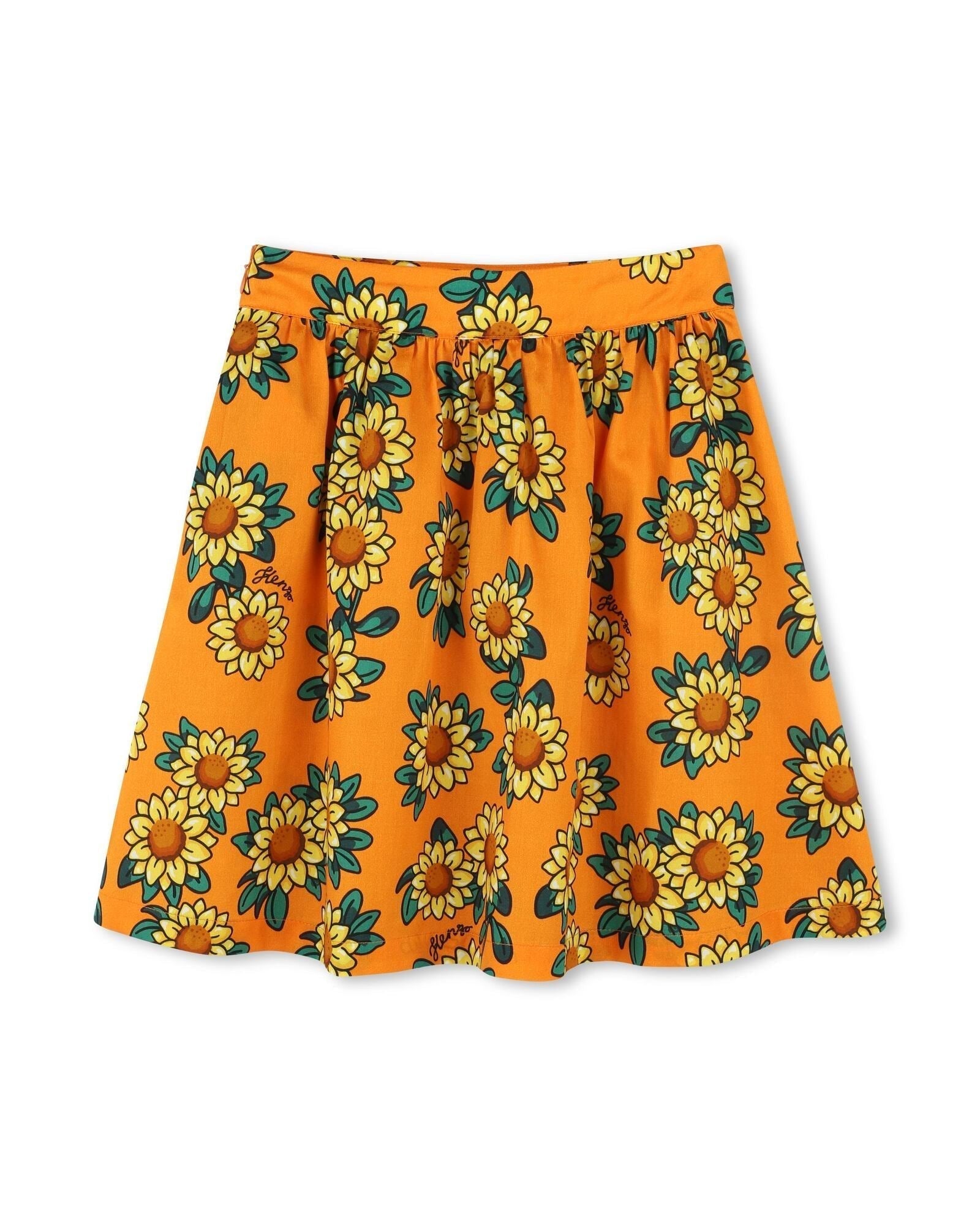 Cotton print skirt - Orange