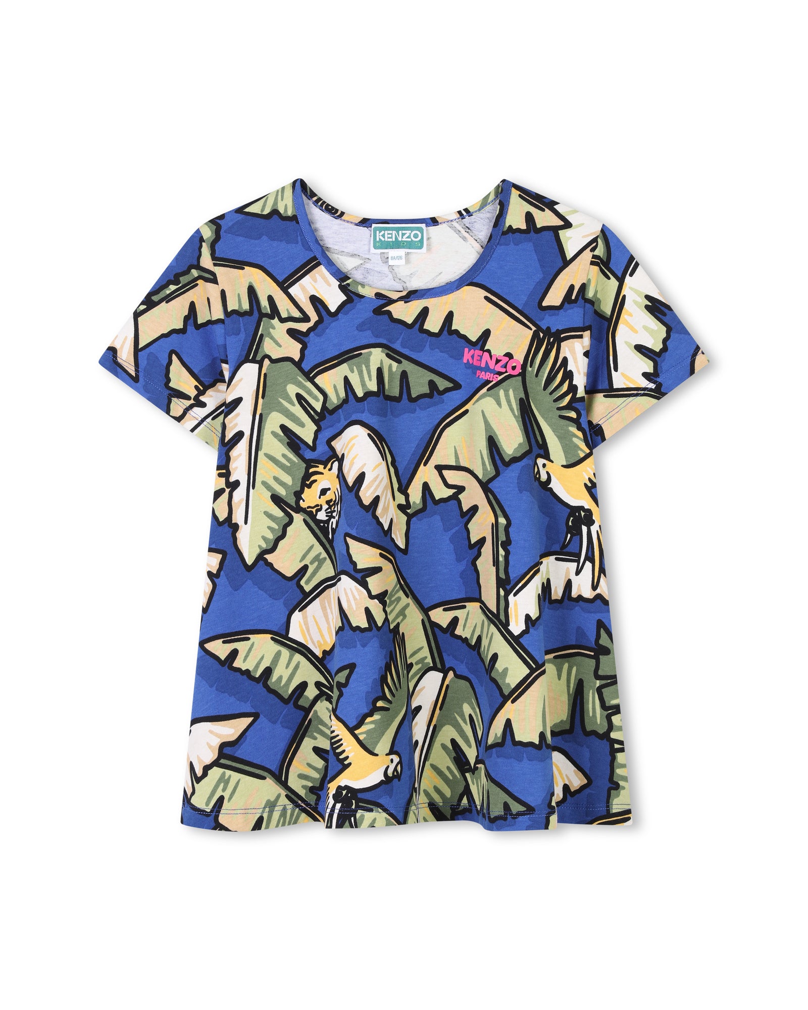 T-shirt in print - Wave Blue