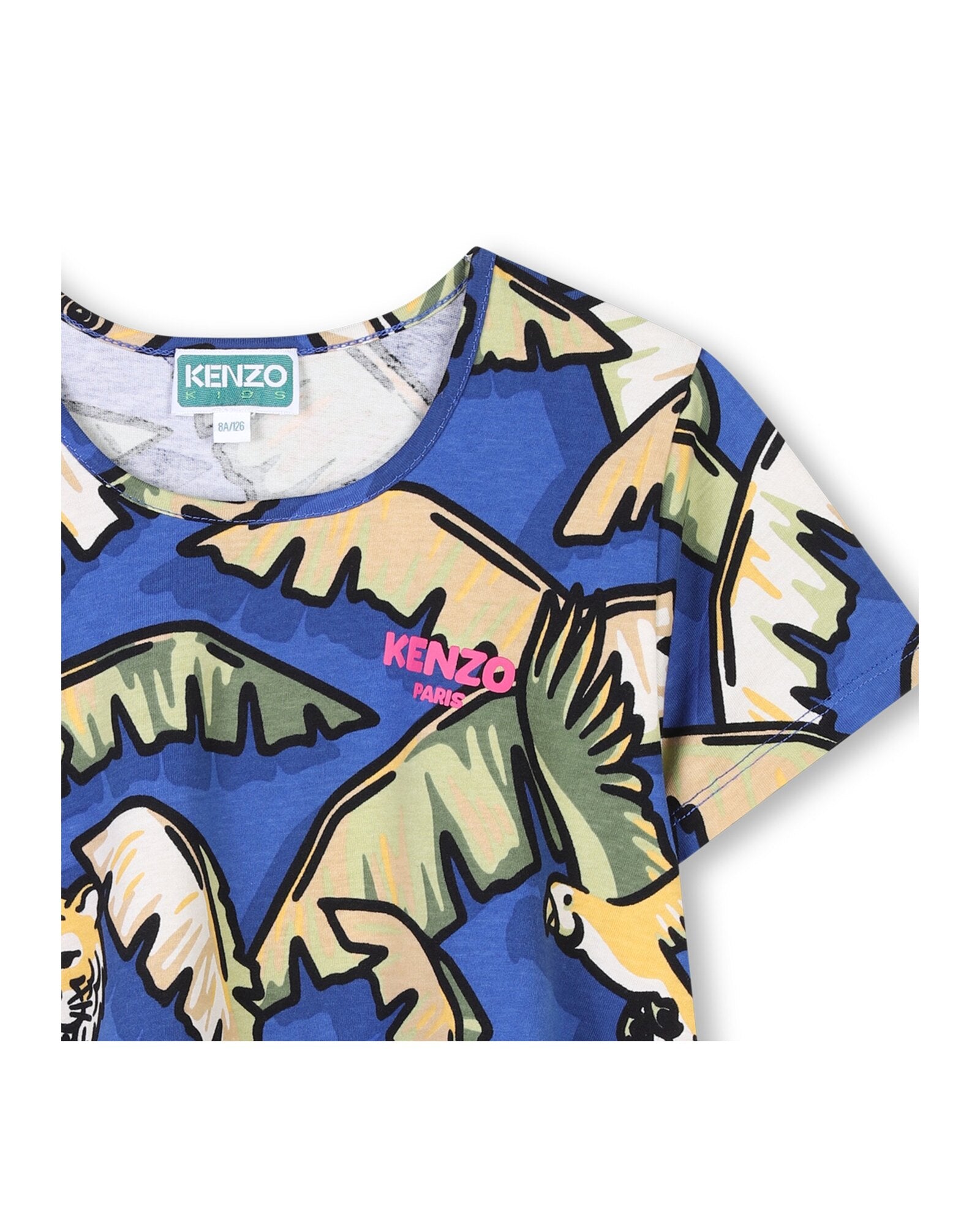 T-shirt in print - Wave Blue