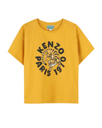Printed cotton T-shirt - Antique Yellow