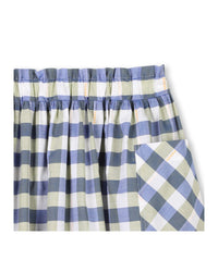 Jupe à carreaux en coton - Wave Blue