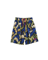 Short à taille élastiquée en coton - Wave Blue