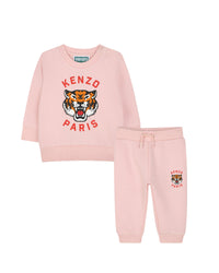 Ensemble sweat pantalon avec logo en coton - English Rose