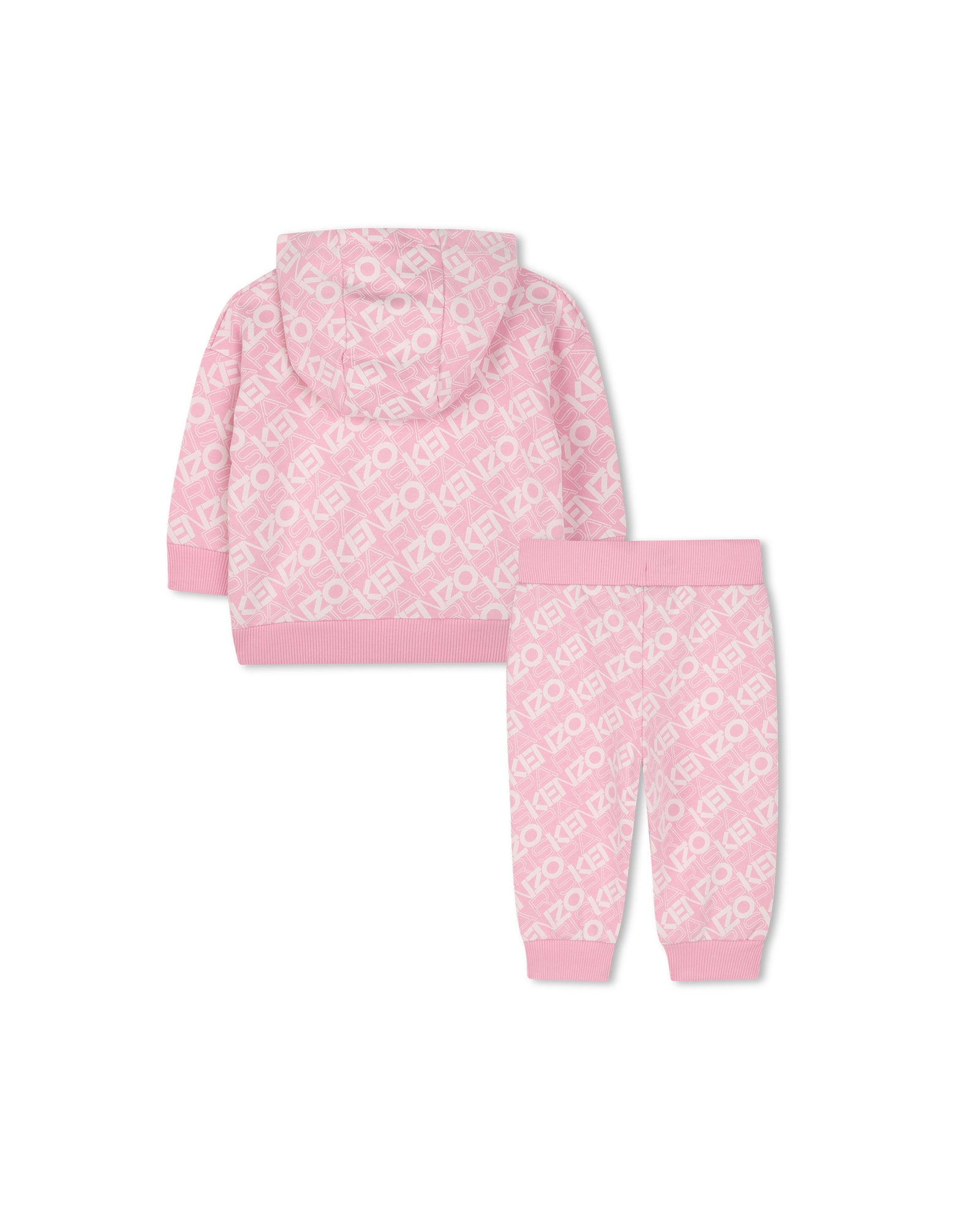 Ensemble cardigan pantalon avec logo en coton - Rose Friandi