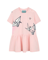 Dress with cotton logo - English Rose