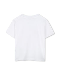 T-shirt manches courtes avec logo en coton - Blanc