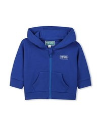 Ensemble cardigan pantalon avec logo en coton - Wave Blue