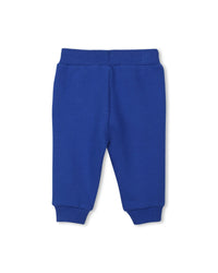 Ensemble cardigan pantalon avec logo en coton - Wave Blue