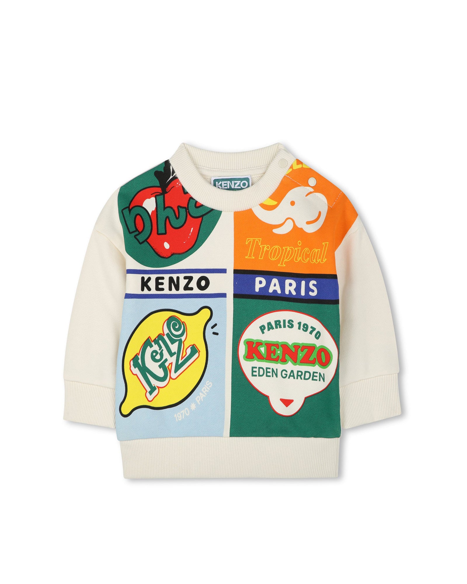 Sweatshirt avec logo en coton - Pale Trench