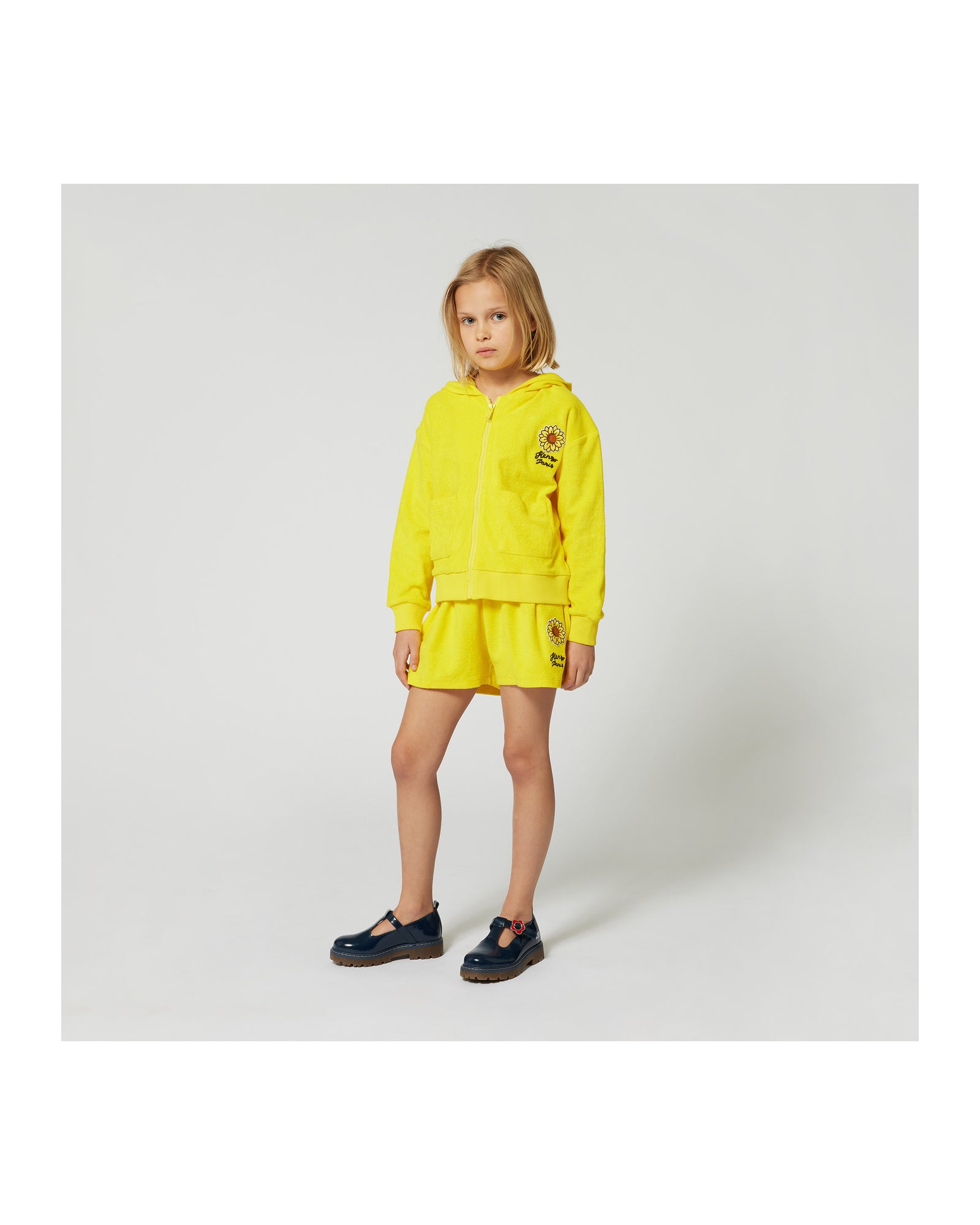 Cardigan en éponge - Jaune Taxi