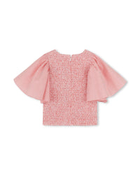 Blouse à rayure en coton - Rouge Vif