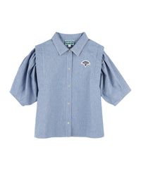 Blouse à ouverture pressionnée - Chambray