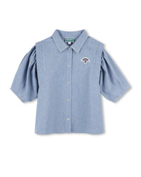 Blouse à ouverture pressionnée en coton - Chambray
