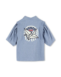 Blouse à ouverture pressionnée en coton - Chambray