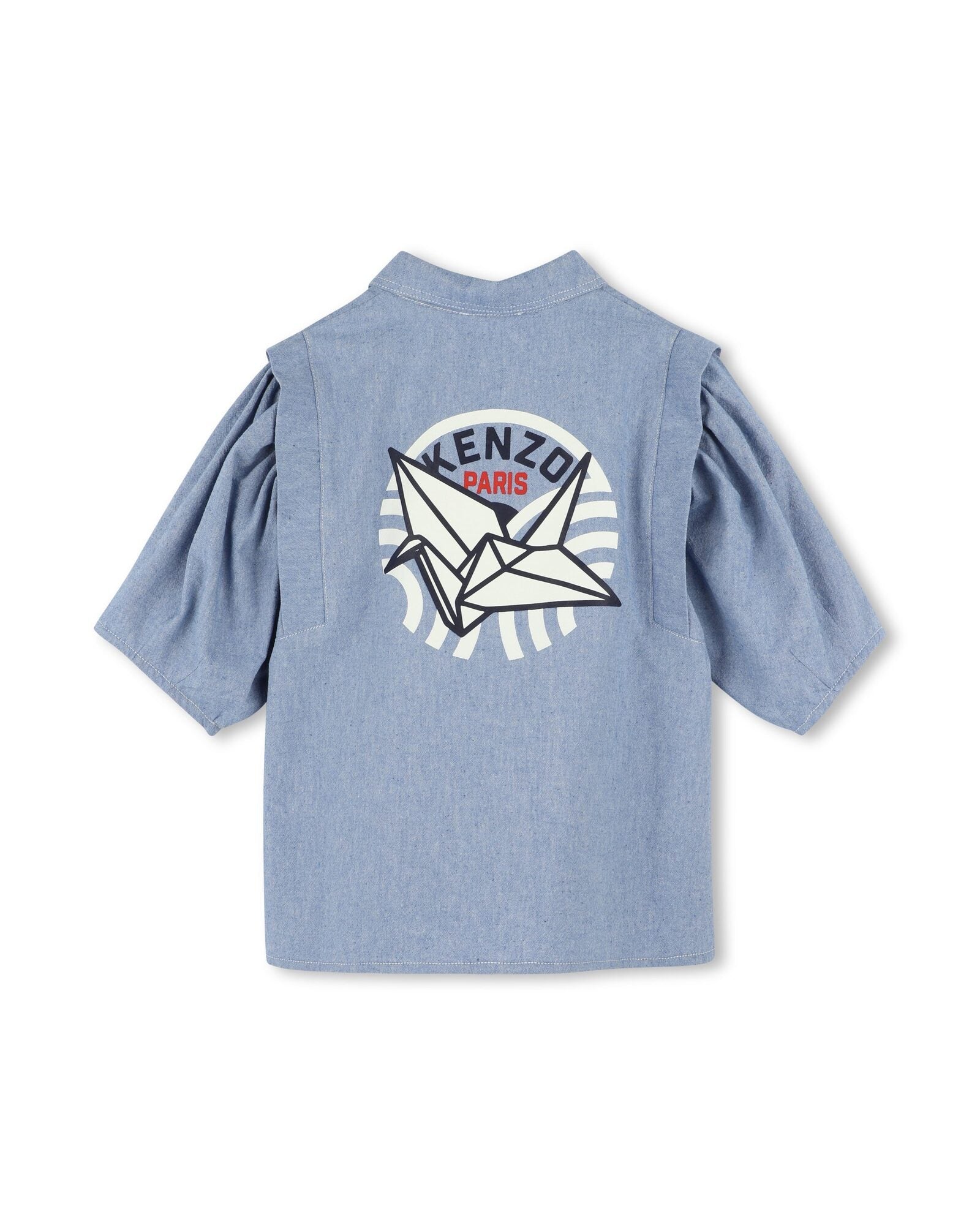 Blouse à ouverture pressionnée en coton - Chambray