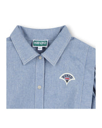 Blouse à ouverture pressionnée en coton - Chambray