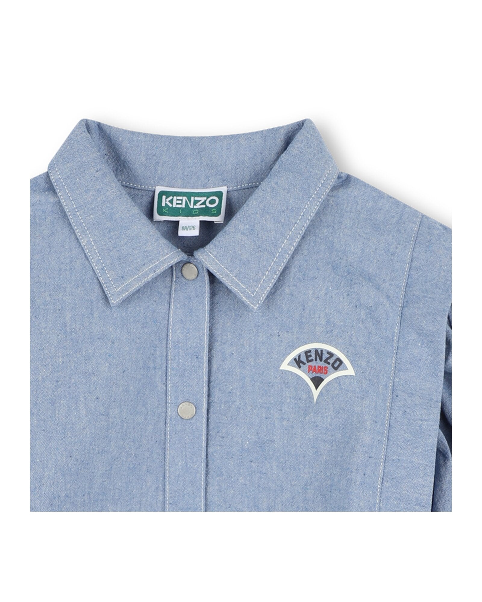 Blouse à ouverture pressionnée en coton - Chambray