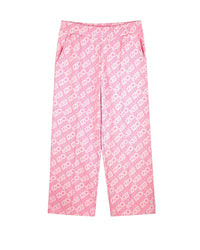 Pantalon à taille élastiquée en coton - Rose Friandi