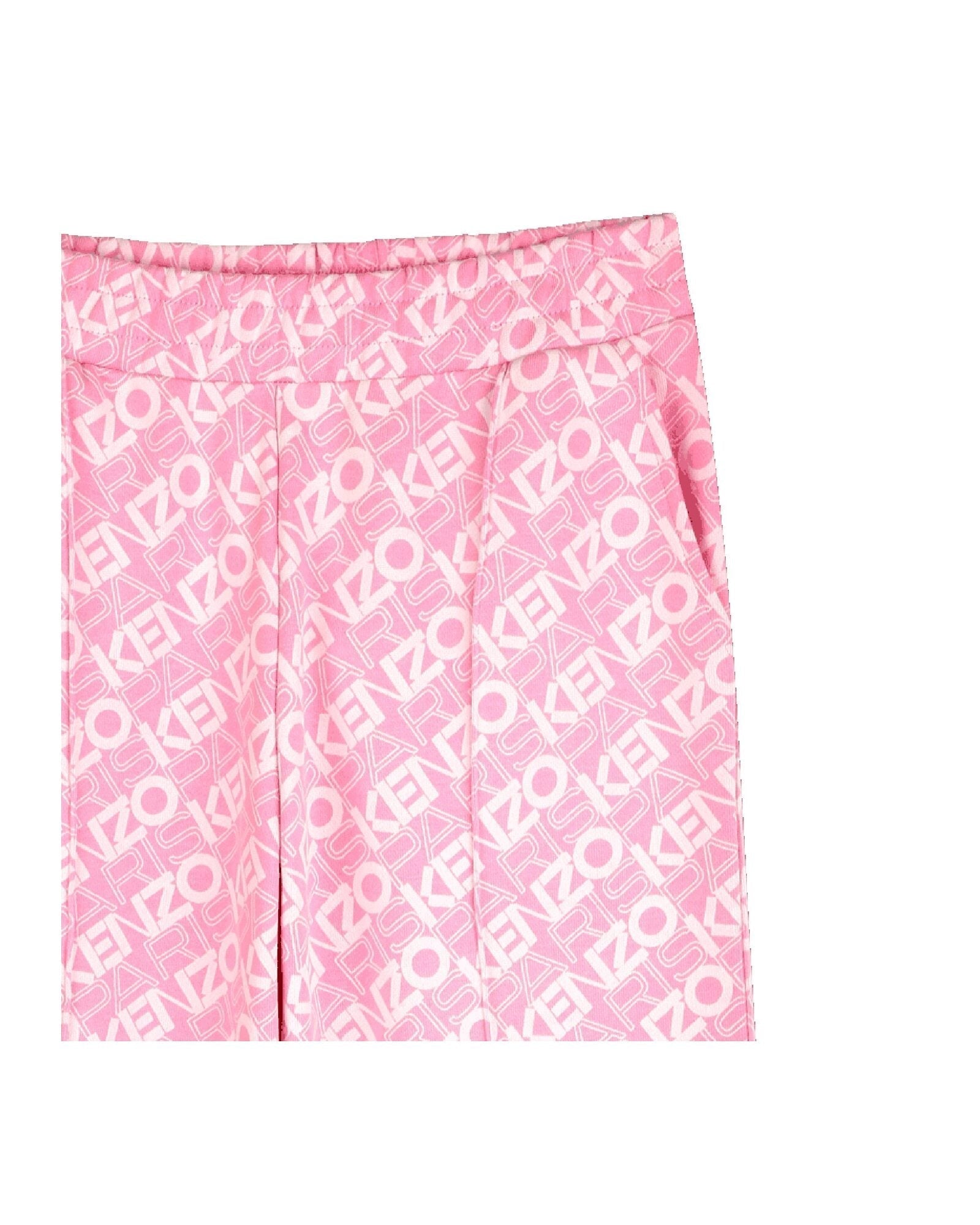 Pantalon à taille élastiquée en coton - Rose Friandi