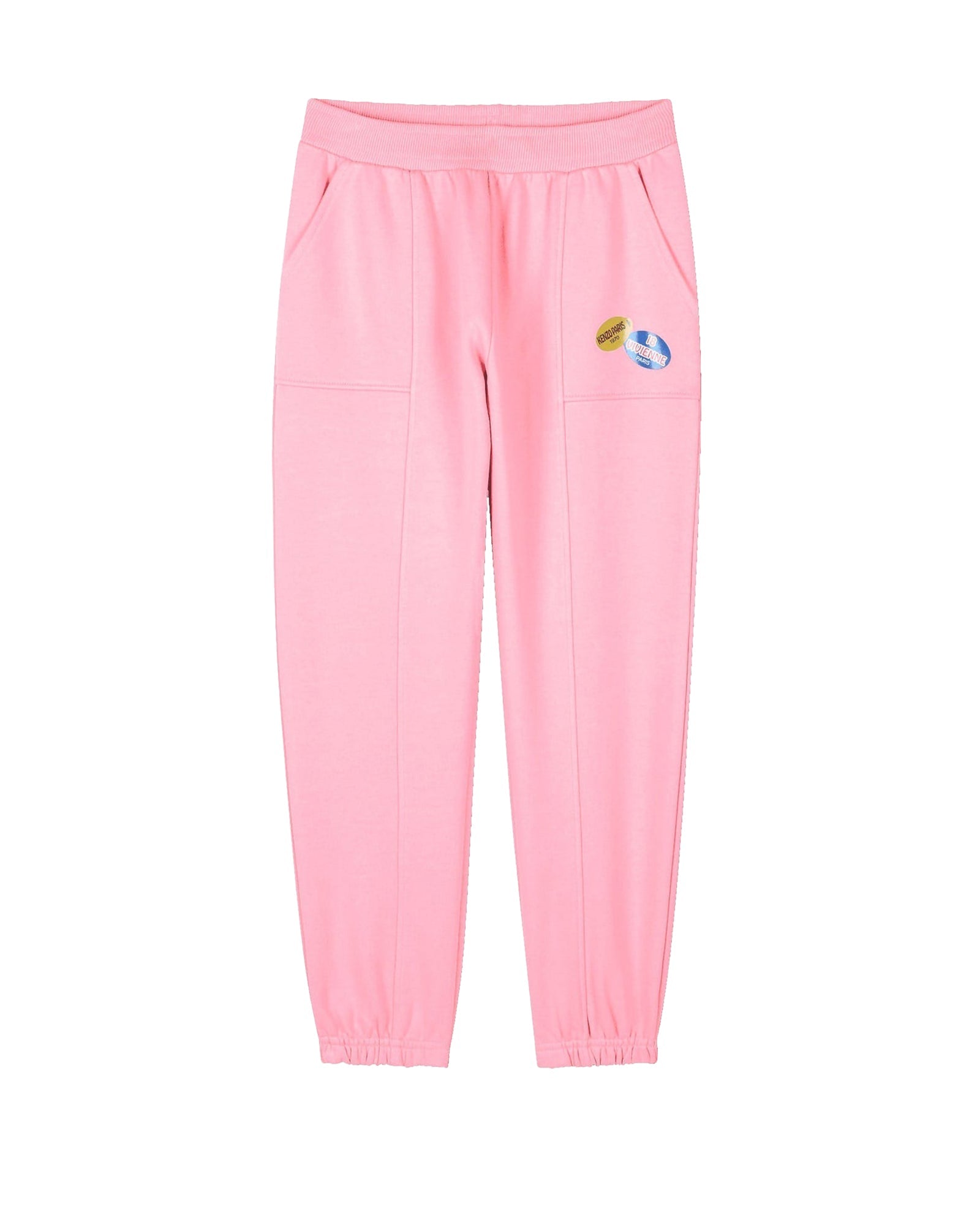 Pantalon à taille élastiquée en coton - Rose Friandi
