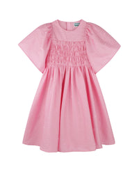 Robe avec fruits brodés en coton - Rose Friandi