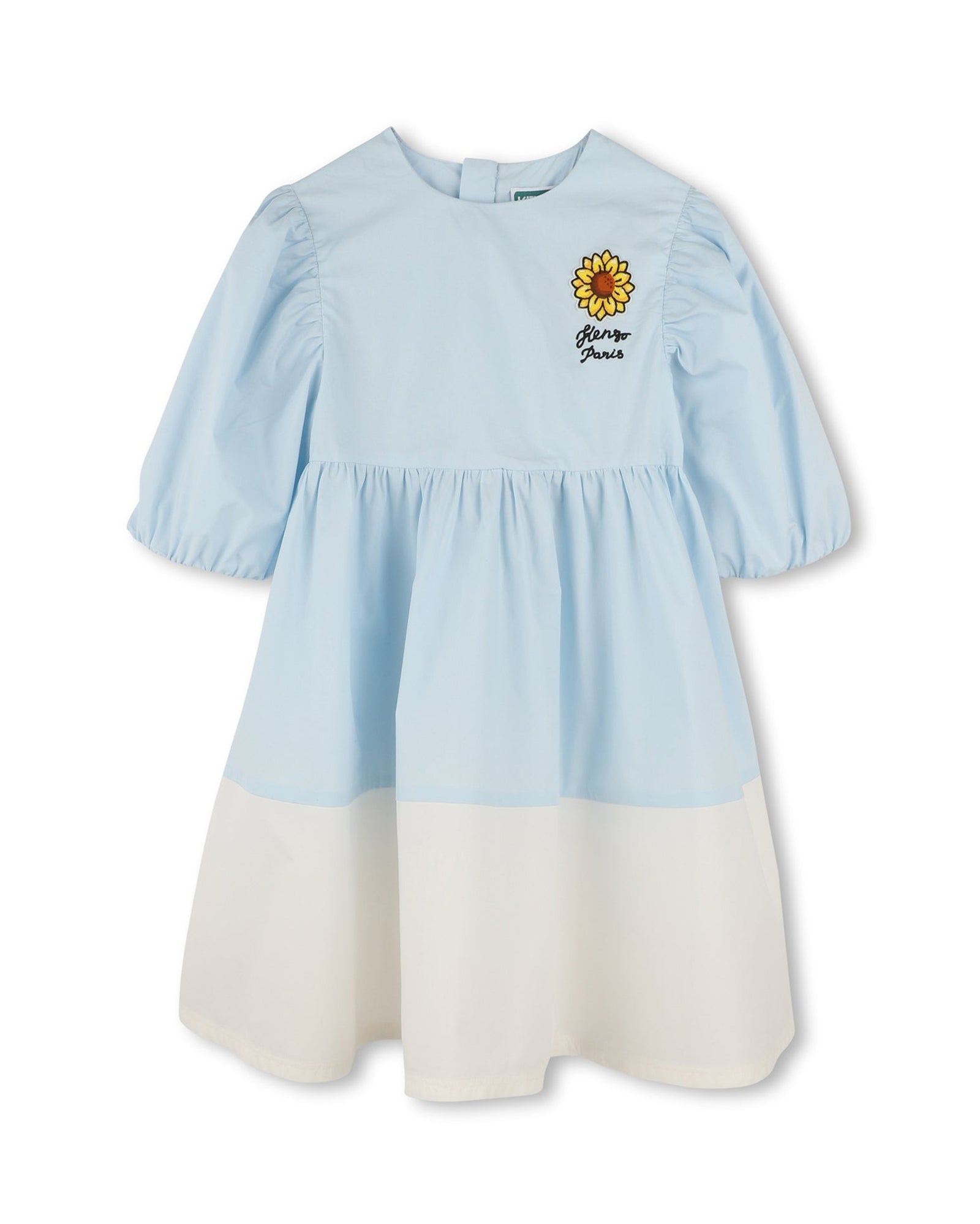 Cotton dress with elasticated sleeves - Stellaire