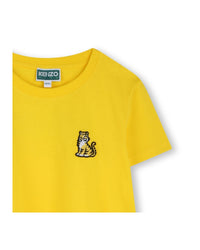 Robe à imprimé en coton - Jaune Taxi