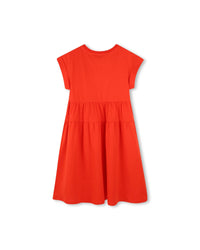 Robe à imprimé en coton - Rouge Vif