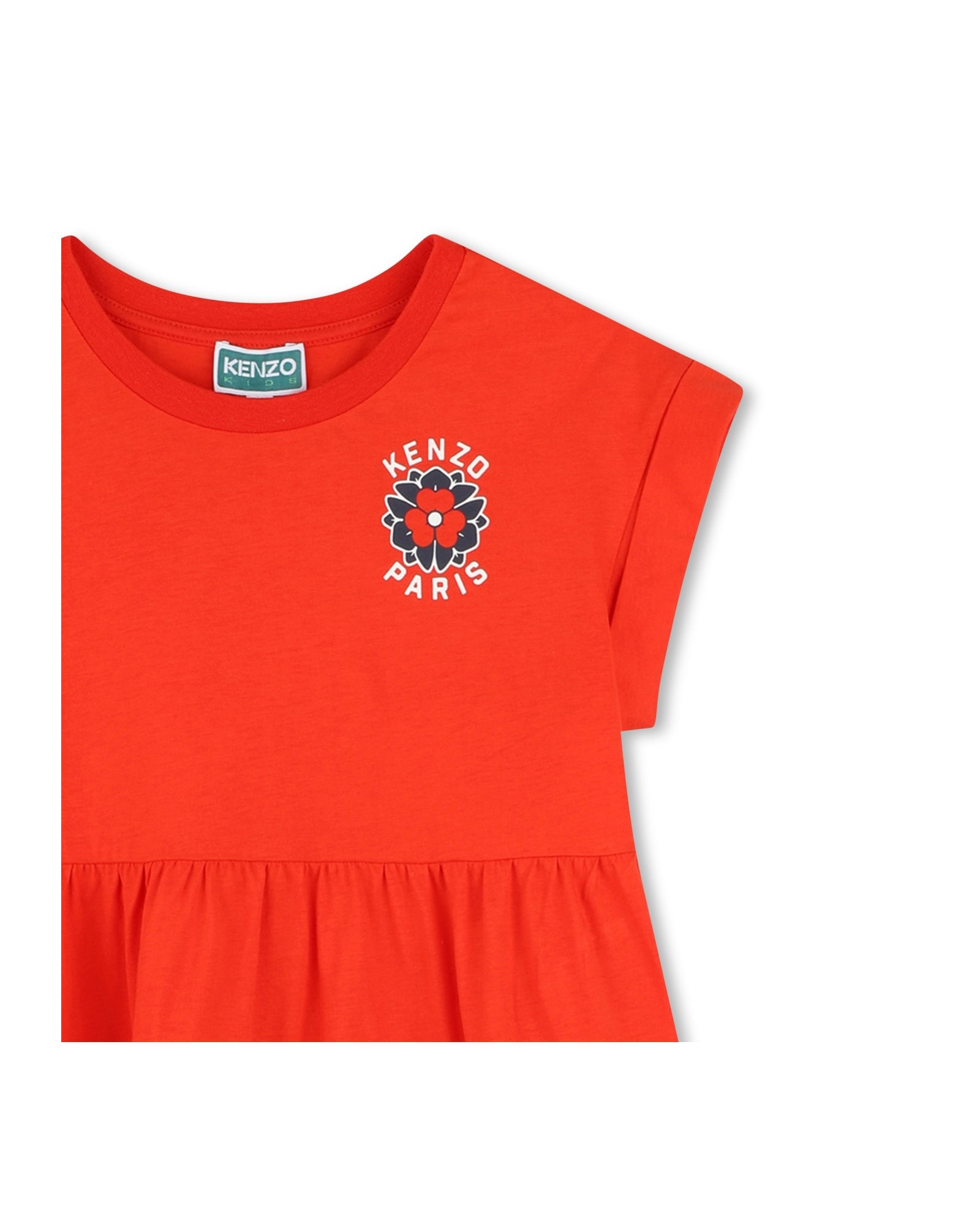 Robe à imprimé en coton - Rouge Vif